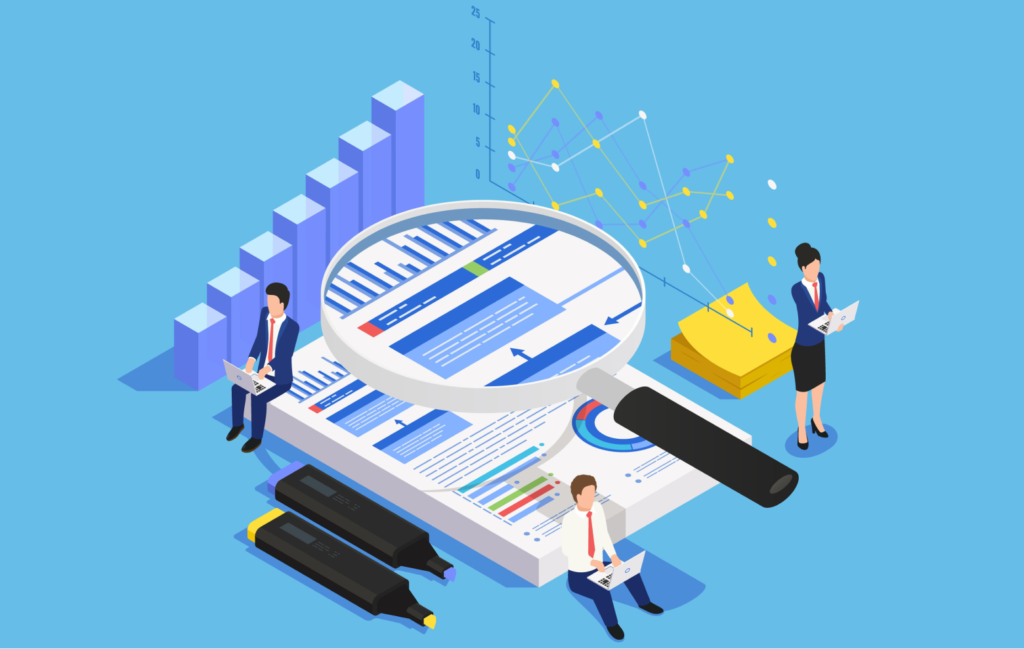 Ilustração - representações gráficas sobre auditoria