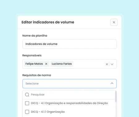 Requisitos e rotinas digitais e padronizadas